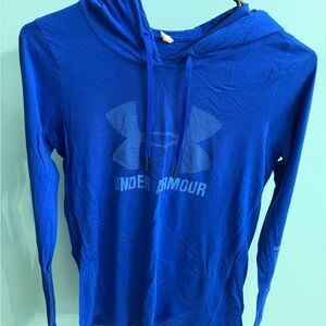 Under Armour Blue Long Sleeve T-Shirt with Hood XS
